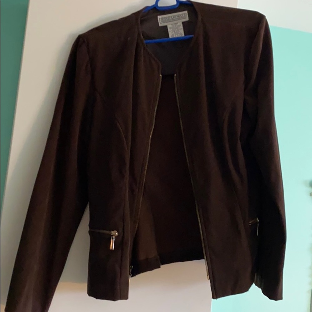 Brown suede jacket